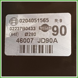 Servofreno Pompa Freni Depressore BOSCH 02237B0433 NISSAN QASHQAI J10E/JJ10E 1.5 dCi 46007JD90A