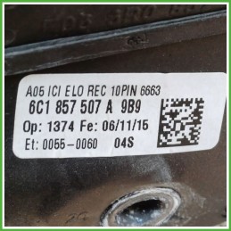 Specchio Specchietto Retrovisore Sinistro SX NERO VOLKSWAGEN POLO 6C 2014 2015 FICOSA FICOMIRRORS Originale Usato