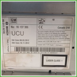 Autoradio CHEVROLET (DAEWOO) CRUZE SW J308 1.7 22924493 2012 2015 BOSCH 45-311-6246