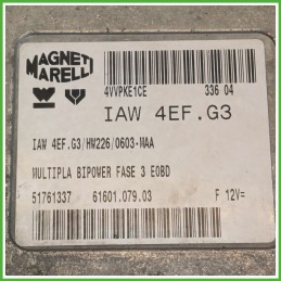 Centralina Motore Iniezione ECU MAGNETI MARELLI IAW4EF.G3 FIAT MULTIPLA 1F 1.6 16V 76kw 55184487 2004 2012