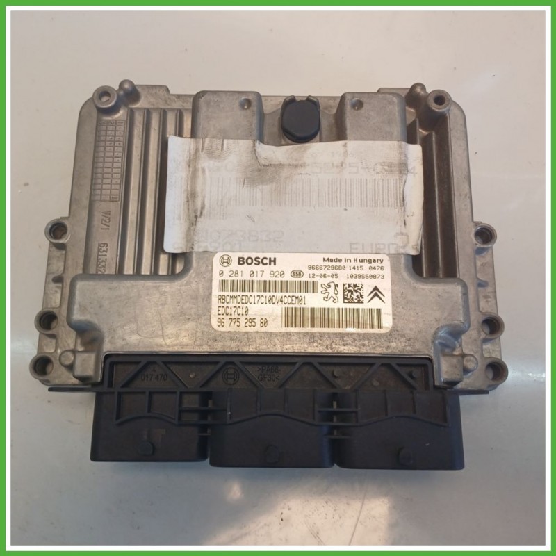 Centralina Motore Iniezione ECU BOSCH 0281017920 PEUGEOT 208 1.4 8V 50kw 1608085180 2012 2015