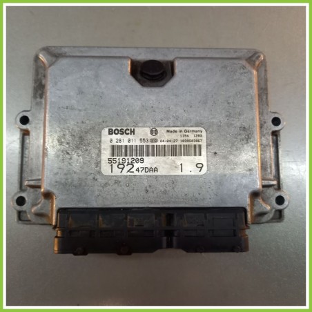 Centralina Motore Iniezione ECU BOSCH 0281011553 FIAT STILO 2V 1.9 JTD 85kw 55191209 2003 2009