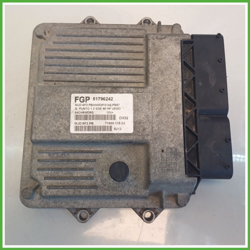 Centralina Motore Iniezione ECU MAGNETI MARELLI MJD6F3.PB FIAT GRANDE PUNTO 2Y 1.3 MJT 66kw 51825027 2005 2008