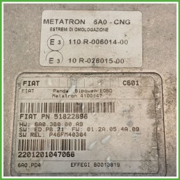 Centralina Motore Iniezione ECU METATRON 65A0-CNG FIAT PANDA 3U 1.2 44kw 51822896 2009 2011