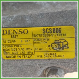 Compressore Clima AC Aria Condizionata DENSO SCSB06 FIAT PANDA 2Q 51747318