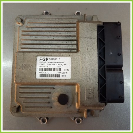 Centralina Motore Iniezione ECU MAGNETI MARELLI MJD6JF.P3 FIAT PUNTO 2U 1.3 16V 51kw 55195817 2003 2007