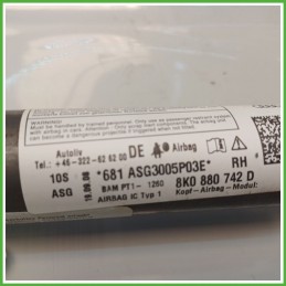 Airbag Laterale Destro DX AUDI A4 8K 2.0 TDI 8K0880742F 2007 2013 AUTOLIV