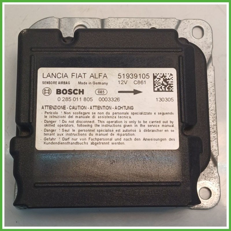 Centralina Airbag BOSCH 0285011805 LANCIA YPSILON TK 1.2 51939105 2011 2016