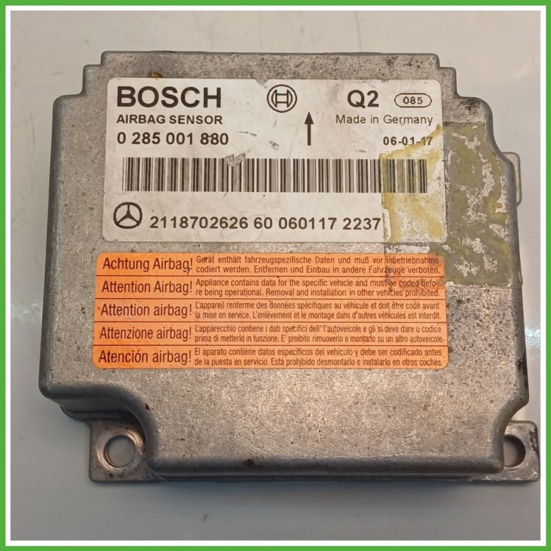 Centralina Airbag BOSCH 0285001880 MERCEDES-BENZ Classe E W/S211 CDI A2118209485 2002 2007