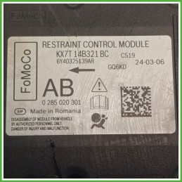 Centralina Airbag BOSCH 0285020301 FORD FOCUS CGE 2574155 2018