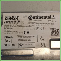Centralina Telematic Control Module CONTINENTAL A3C10220240400 RENAULT CAPTUR 2A SERIE PLUG-IN 2591A6180R 2020
