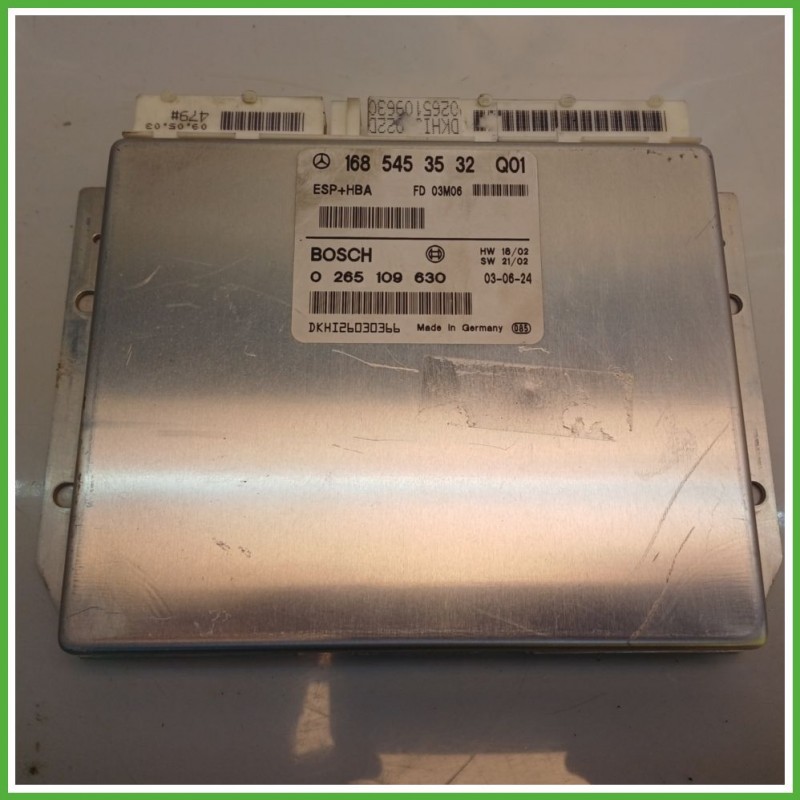 Centralina Controllo Elettronico Stabilita ESP+HBA BOSCH 0265109630 MERCEDES-BENZ Classe A W168 A1685453532 2001 2004