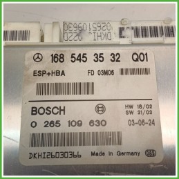 Centralina Controllo Elettronico Stabilita ESP+HBA BOSCH 0265109630 MERCEDES-BENZ Classe A W168 A1685453532 2001 2004