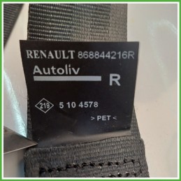 Cintura di Sicurezza Anteriore Destro DX (Lato Passeggero) RENAULT CLIO 4a Serie 1.5 dCi 868840454R 2012 2016 AUTOLIV