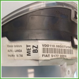 Quadro strumenti contachilometri tachimetro VDO 110.080/073/043 FIAT MULTIPLA 1F 1.6 16V 51779969