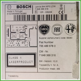 Infotainment LANCIA DELTA TH 1.6 MJT 735588802 2008 2011 BOSCH 7648366316