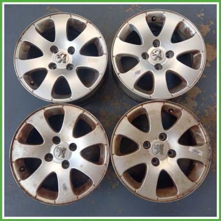 Cerchi in Lega PEUGEOT 307 (dal 04/2001 al 12/2006) 15 pollici 15" 6.0J 4x108 ET 27 4pz originali usati