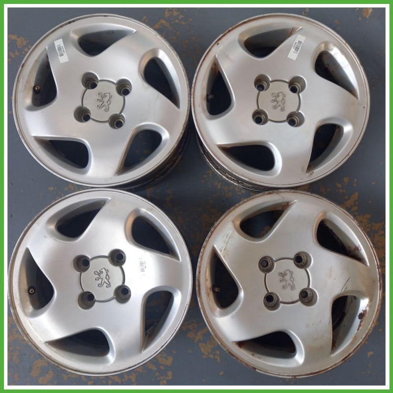 Cerchi in Lega PEUGEOT 306 (dal 10/1992 al 12/1996) 14 pollici 14" 5.5J 4x108 ET 24 4pz originali usati