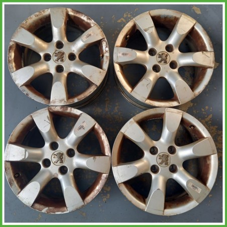 Cerchi in Lega PEUGEOT 307 (dal 07/2005 al 07/2008) 16 pollici 16" 6.5J 4x108 ET 31 4pz originali usati