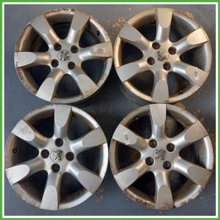 Cerchi in Lega PEUGEOT 307 (dal 07/2005 al 07/2008) 16 pollici 16" 6.5J 4x108 ET 31 4pz originali usati