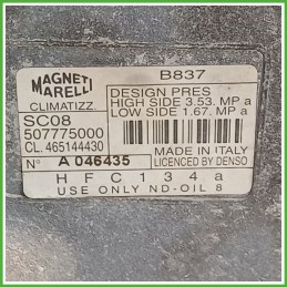 Compressore Clima AC Aria Condizionata MAGNETI MARELLI SC08 LANCIA Y 46785773