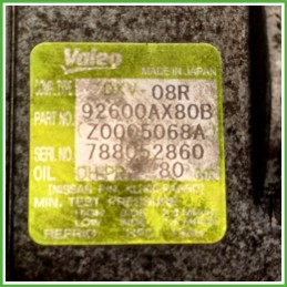 Compressore Clima AC Aria Condizionata VALEO DKW-08R NISSAN MICRA K12E 92600AX800