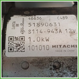 Motorino Avviamento HITACHI S114.943A FIAT PANDA 3U 51890631