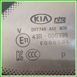 Cristallo Laterale Fisso Posteriore Destro DX KIA SORENTO 3a Serie 5 Porte 87820C5100 2015 2017 KAC Korea Autoglass