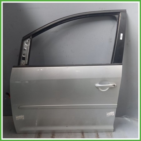Porta Portiera Sportello Anteriore Sinistra SX GRIGIO CHIARO 8E A7W VOLKSWAGEN TOURAN 1T Monovolume 2003 2010 Originale Usato
