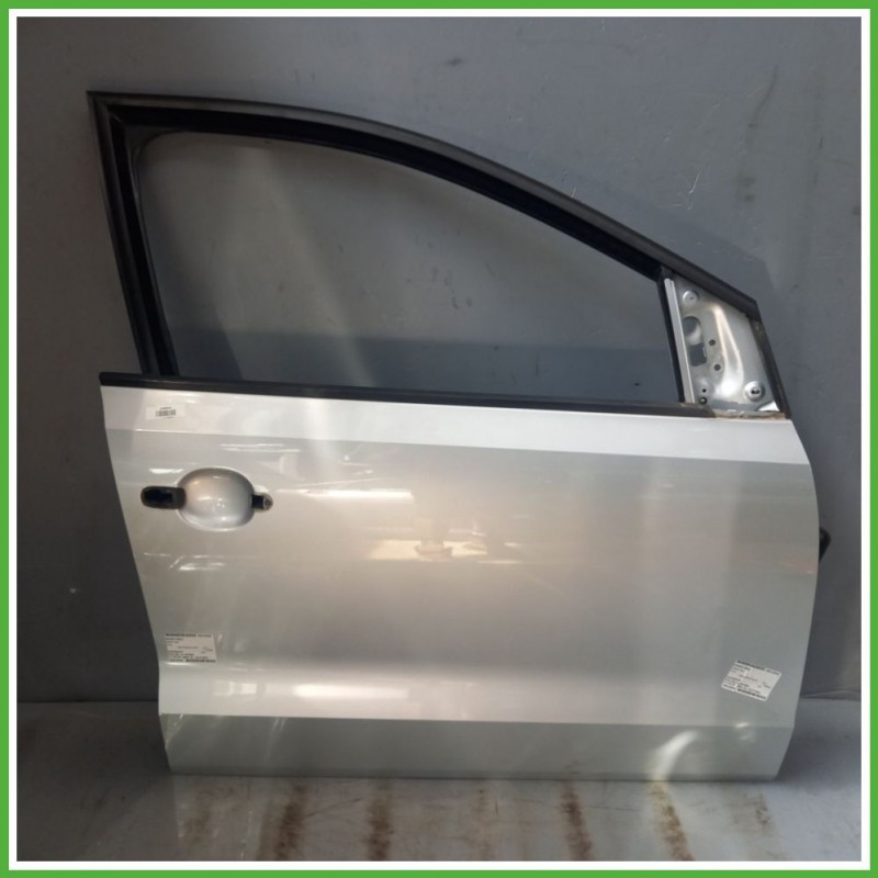 Porta Portiera Sportello Anteriore Destra DX GRIGIO CHIARO 8E A7W VOLKSWAGEN POLO 6R Berlina 2009 2012 Originale Usato