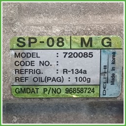 Compressore Clima AC Aria Condizionata DELPHI SP-08MG CHEVROLET (DAEWOO) MATIZ M200 95485075