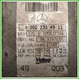 Compressore Clima AC Aria Condizionata VALEO DSC-17E MERCEDES-BENZ Classe C W/S204 A0012304911