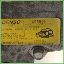 Compressore Clima AC Aria Condizionata DENSO SCSB06 FIAT 500 3P 51747318
