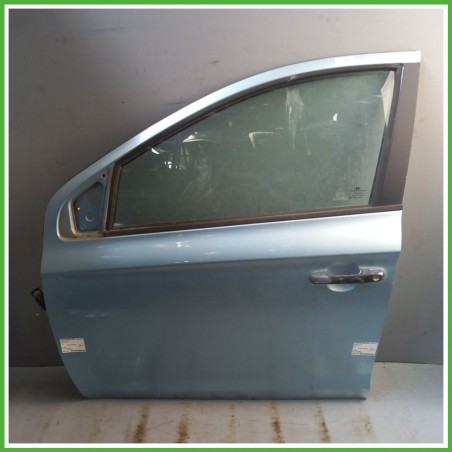 Porta Portiera Sportello Anteriore Sinistra SX AZZURRO CHIARO ICE BLUE ZG HYUNDAI i20 Berlina 2009 2011 Originale Usato