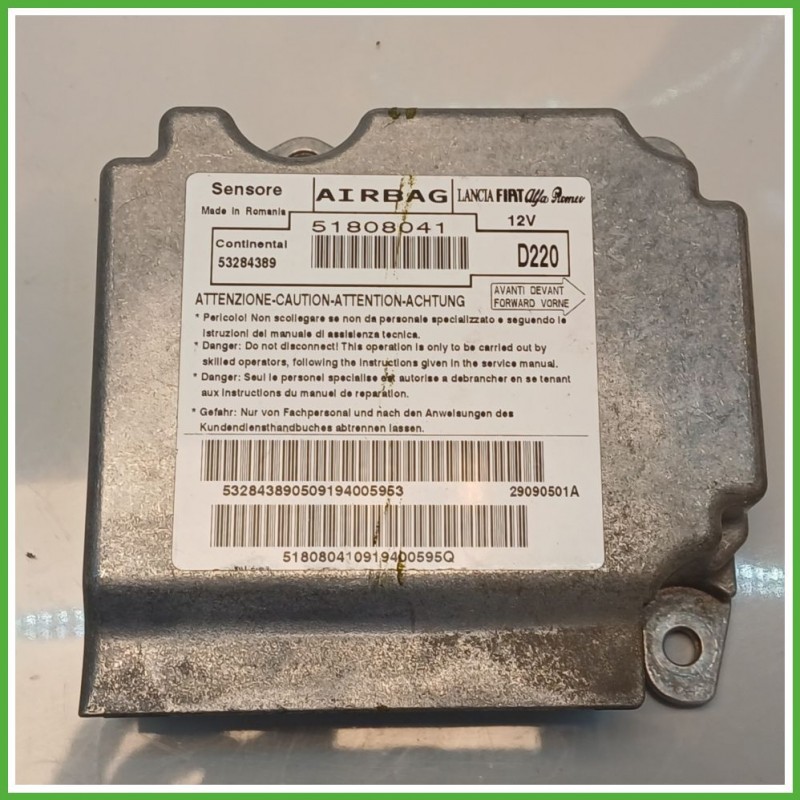 Centralina Airbag CONTINENTAL 53284389 LANCIA DELTA TH 1.6 MJT 51808041 2008 2011