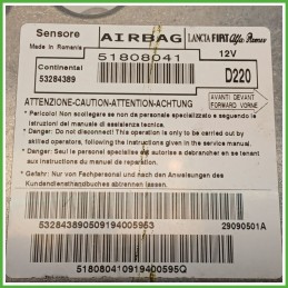 Centralina Airbag CONTINENTAL 53284389 LANCIA DELTA TH 1.6 MJT 51808041 2008 2011