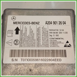 Centralina Airbag CONTINENTAL 5WK44710 MERCEDES-BENZ Classe C W/S204 CDI 2049012604 2007 2011