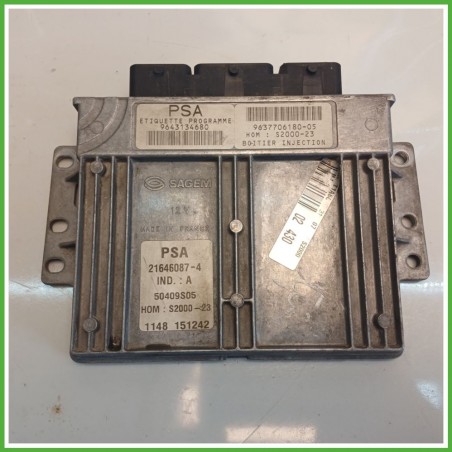 Centralina Motore Iniezione ECU SAGEM 21646087-4 PEUGEOT 206 1.4 55kw 1938G1 1998 2009