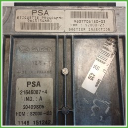 Centralina Motore Iniezione ECU SAGEM 21646087-4 PEUGEOT 206 1.4 55kw 1938G1 1998 2009