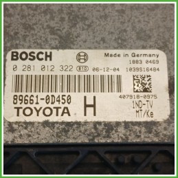Centralina Motore Iniezione ECU BOSCH 0281012322 TOYOTA YARIS 1.4 66kw 896600D652 2005 2012