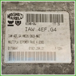 Centralina Motore Iniezione ECU MAGNETI MARELLI IAW4EF.G4 FIAT MULTIPLA 1F 1.6 16V 76kw 51798647 2004 2012