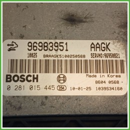 Centralina Motore Iniezione ECU BOSCH 0281015445 CHEVROLET (DAEWOO) CRUZE J300 2.0 110kw 96950821 2009 2014