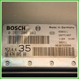 Centralina Motore Iniezione ECU BOSCH 0261206943 PEUGEOT 307 1.6 16V 80kw 194061 2001 2006