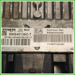 Centralina Motore Iniezione ECU SIEMENS 5WS40136C-T CITROEN BERLINGO 2.0 66kw 1942QE 2002 2008