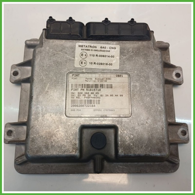 Centralina Motore Iniezione ECU METATRON 4100136 FIAT PANDA 2Q 1.2 44kw 51815710 2003 2010