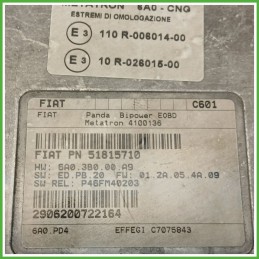 Centralina Motore Iniezione ECU METATRON 4100136 FIAT PANDA 2Q 1.2 44kw 51815710 2003 2010