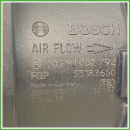 Debimetro Misuratore Massa Aria BOSCH 0281002792 LANCIA YPSILON TI 1.3 MJT 55183650 2008 2013