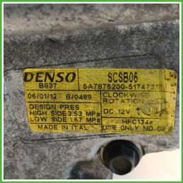 Compressore Clima AC Aria Condizionata DENSO SCSB06 LANCIA YPSILON TE 71797201