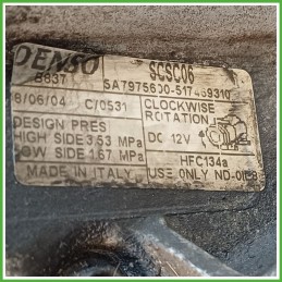 Compressore Clima AC Aria Condizionata DENSO SCSC06 FIAT IDEA 4D/2S 52060460