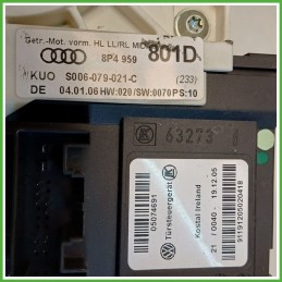 Alzacristalli Alzavetro Elettrico Posteriore Sinistro SX AUDI A3 8P 8P4839461B 2003 2010